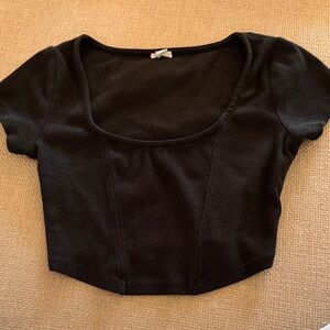 Garage Black Crop Top